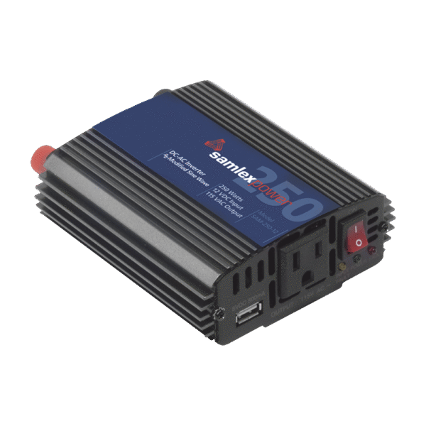 SAM25012-l Inversor de Corriente (CD-CA) Potencia Nominal 250 W, Ent:12Vcd, Sal: 115Vca 60 Hz
