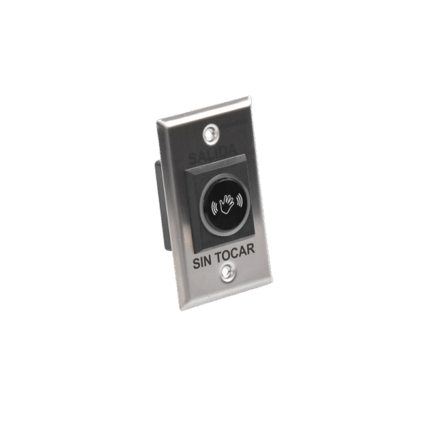 Botón de Salida Sin Contacto / 6 a 12 cm / Tiempo Ajustable 0.5-30 Seg / Rele COM/NC/NO 3A