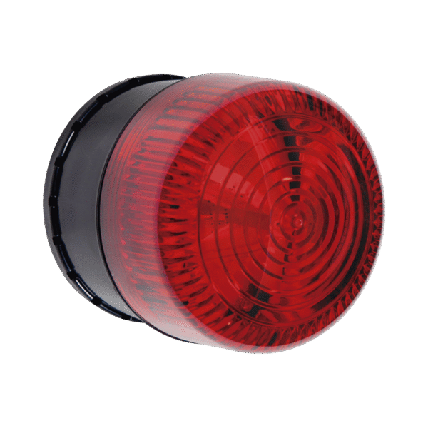 Alarma de Una Zona para Uso en Exterior, Notificación Audible y Visible, Color Rojo