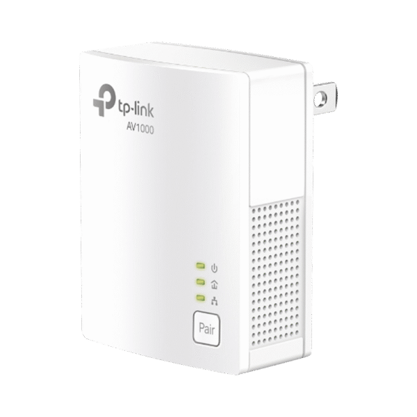 Kit Adaptador Powerline Gigabit Ethernet, tecnologia HomePlug AV2, 1000Mbps, Plug and Play, hasta 300 M dentro de casa, 1 Puerto 10/100/1000 Mbps y tamaño ultra compacto