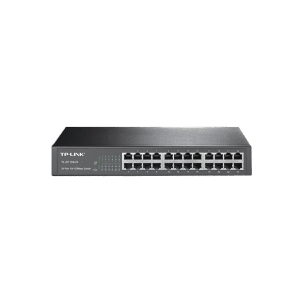 Switch no administrable de 24 puertos 10/100 Mbps para escritorio/rack