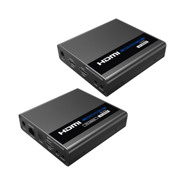 Kit Extensor HDMI hasta 700 metros con Conexión en Cascada / 4K @ 60 Hz/ Cat 6, 6a y 7 / IPCOLOR / CERO