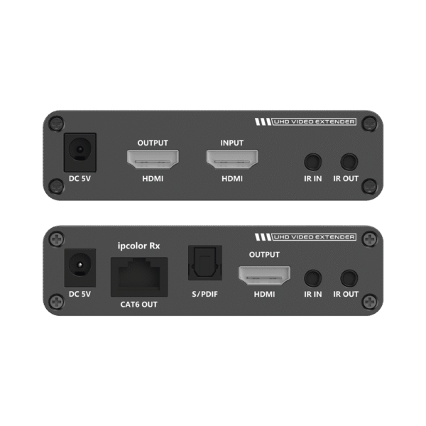 Kit Extensor HDMI hasta 700 metros con Conexión en Cascada / 4K @ 60 Hz/ Cat 6, 6a y 7 / IPCOLOR / CERO