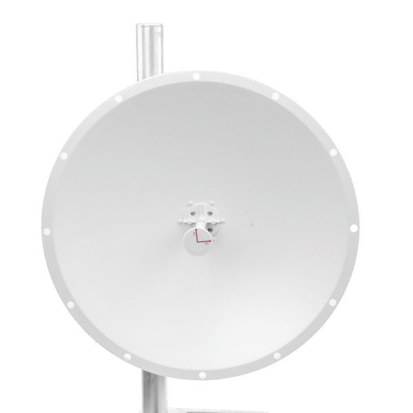 Antena Direccional en Frecuencia Extendida / 4.8 - 6.5 GHz / 28 dBi / Conector con jumper N-Macho incluido/ Polaridad en 90º y 45º / Montaje incluido para torre o mástil