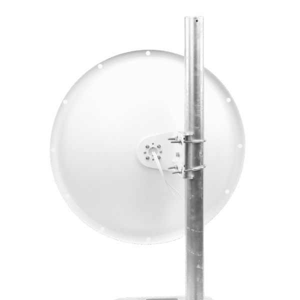 Antena Direccional en Frecuencia Extendida / 4.8 - 6.5 GHz / 28 dBi / Conector con jumper N-Macho incluido/ Polaridad en 90º y 45º / Montaje incluido para torre o mástil