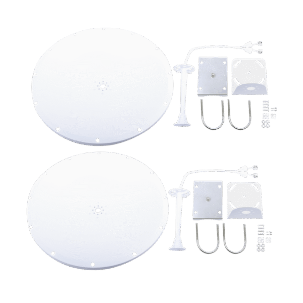 TXPD486528NKIT2-AD-1-l Kit de 2 Antenas Parabólicas de Frecuencia Extendida, 4.8 - 6.5 GHz, 28 dBi, Conectores N-Macho