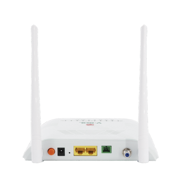 ONU Dual G/EPON con Wi-Fi en 2.4 GHz + 1 CATV + 1 puerto LAN Gigabit + 1 puerto LAN Fast Ethernet, hasta 300 Mbps vía inalámbrico