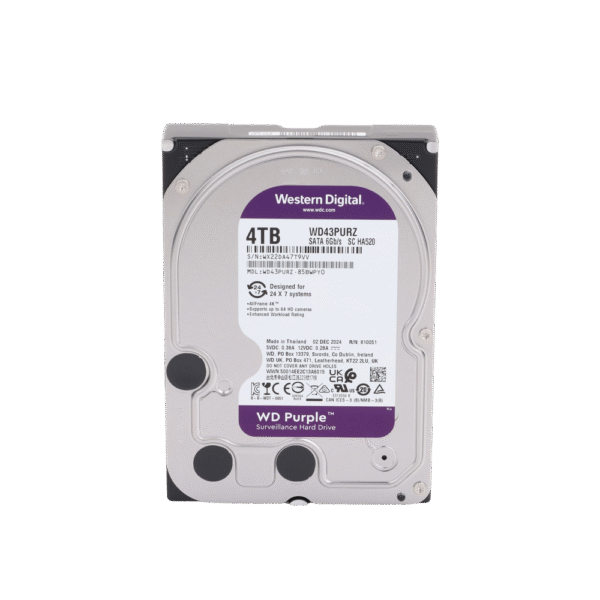 WD43PURZ-FRENTE-l Disco duro WD de 4TB / 3 AÑOS DE GARANTÍA / Optimizado para Videovigilancia