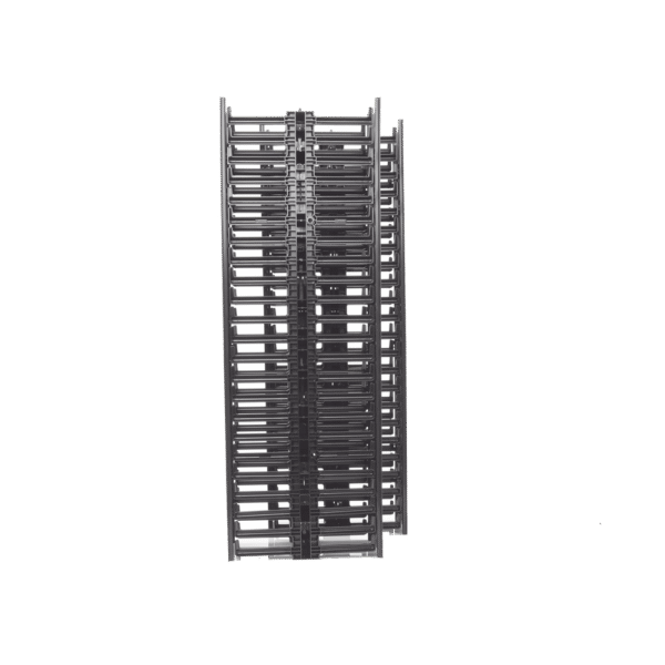 Organizador Vertical Doble NetRunner, para Rack Abierto de 45 Unidades, 6.7in de Ancho, Color Negro