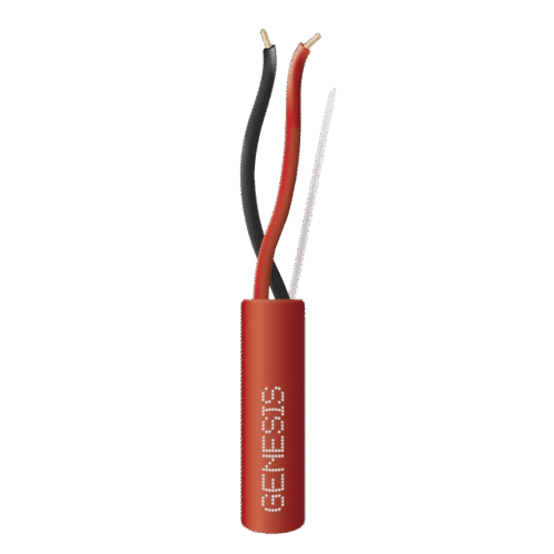 Carrete de Cable 2 x 18 AWG FPLR para Incendio y Voceo / 305 mts / Resistente a la Luz Solar / Sin Blindaje