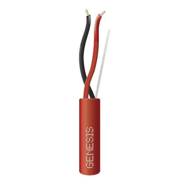 Carrete de Cable 2 x 18 AWG FPLR para Incendio y Voceo / 305 mts / Resistente a la Luz Solar / Sin Blindaje