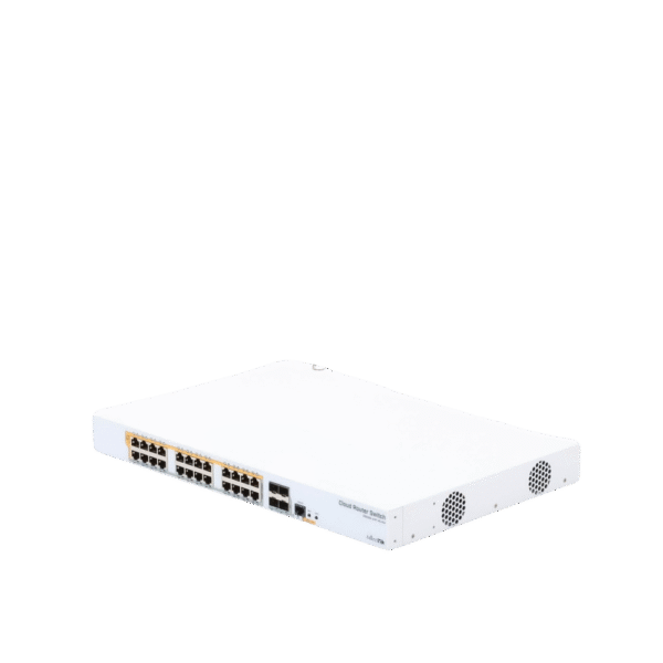 CRS328-24P-4S+RM - 24 port Gigabit Ethernet router/switch with four 10Gbps SFP+