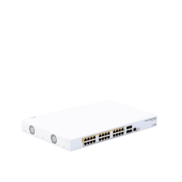 CRS328-24P-4S+RM - 24 port Gigabit Ethernet router/switch with four 10Gbps SFP+