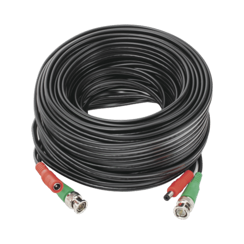 DIY20MHD-l Cable Coaxial Armado de 20 Metros para Video y Energía / Optimizado para Cámaras 4K / Conector BNC (Video) y PLUG de Alimentación (Siamés) / Uso interior / Cable de Video 100% Cobre de Alta Pureza .
