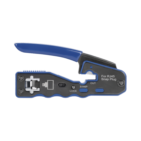 EP670-AD-1-l Herramienta de Corte y Terminado de Plugs Pass Through RJ45, Acero al Carbón y Mango Ergonómico ABS + TPR.