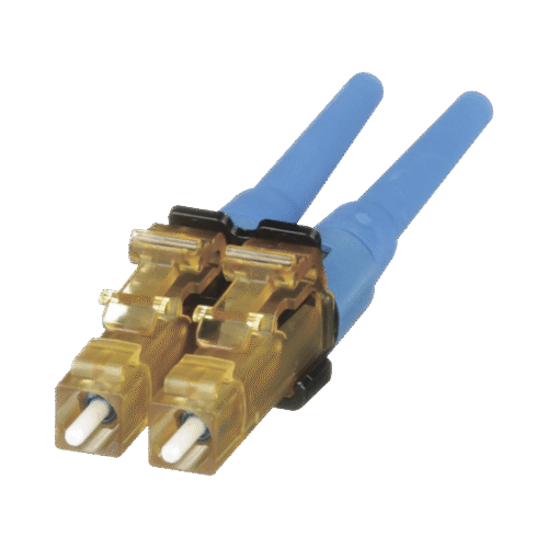 FLCDSCBUY-l Conector de Fibra Óptica LC Duplex OptiCam, Monomodo 9/125 OS2, Pre-pulido, Color Azul