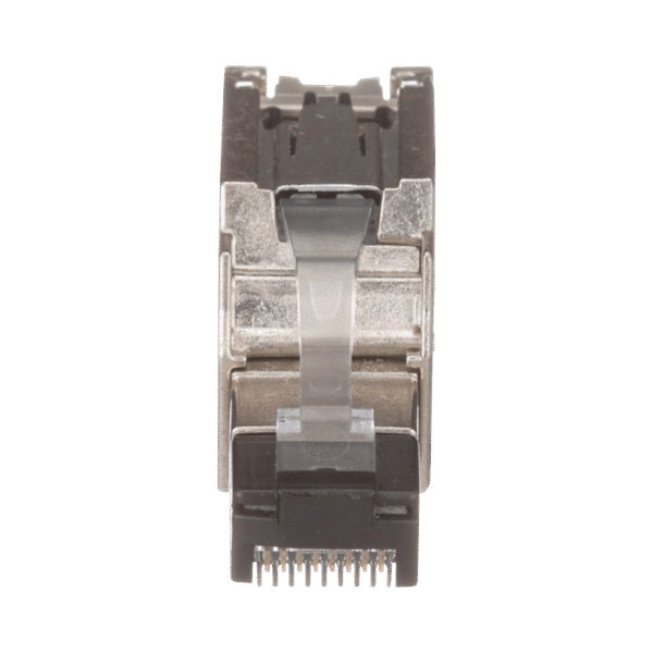 Plug RJ45 Blindado, Instalación Recta, Terminación en Campo Certificable, Compatible con Cat5e, Cat6 y Cat6A, Color Plata