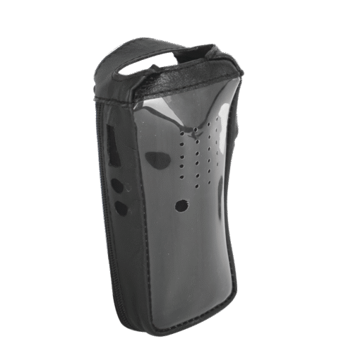 FSMTK2202T-l Funda Reforzada de Piel con visor frontal transparente en TK-2202, TK-2212, TK-2302, TK-2402, NX-240, TKD-240.