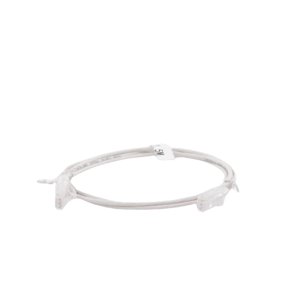 Cable de Parcheo Slim UTP Cat6 - 1.5 m Blanco Diámetro Reducido (28 AWG)
