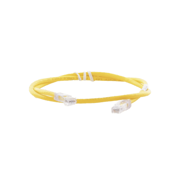 Cable de parcheo UTP Categoría 6, con plug modular en cada extremo - 1 m. - Amarillo