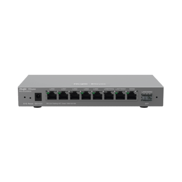 RG-EG209GS Router Administrable con 9 Puertos Gigabit, Soporta 2x WAN Configurables, 1 Puerto SFP 1Gb, hasta 200 Clientes