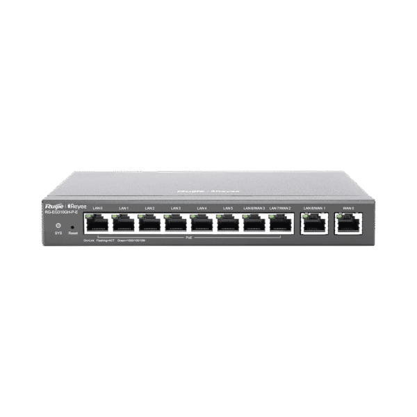 RG-EG310GH-P-E, Router de Oficina PoE, Administrable en la Nube de Alto Rendimiento de 10 Puertos Gigabit