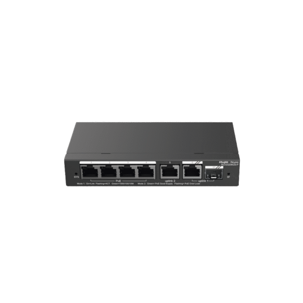 Switch Administrable, 6 Puertos Gigabit, 4 Puertos PoE+ 802.3af/at Gigabit, 1 Puerto Gigabit Uplink, 1 Puerto Combo SFP Uplink, Gestión Gratuita desde la Nube, 54W