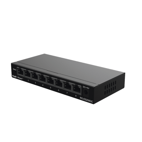 Switch Administrable con 8 Puertos Gigabit, Reconocimiento de Cámara IP, Valor Único Para la Red CCTV, Gestión Gratuita Desde la Nube