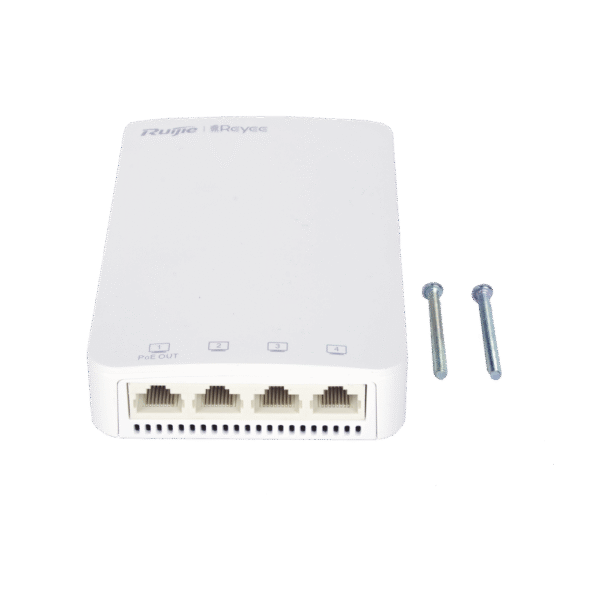 Punto de acceso Wi-Fi 5 de pared para interior 360°, doble banda 802.11ac wave2, 1267Mbps, 5 puertos GE, hasta 110 usuarios, soporta PoE passthrough