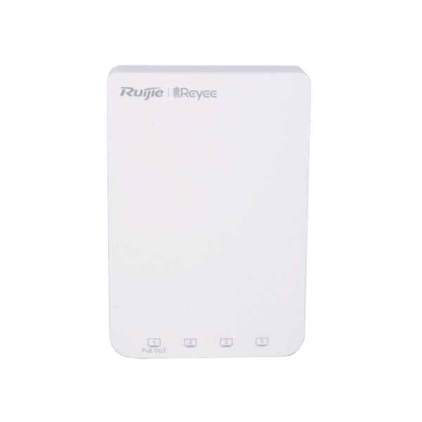 Punto de acceso Wi-Fi 5 de pared para interior 360°, doble banda 802.11ac wave2, 1267Mbps, 5 puertos GE, hasta 110 usuarios, soporta PoE passthrough