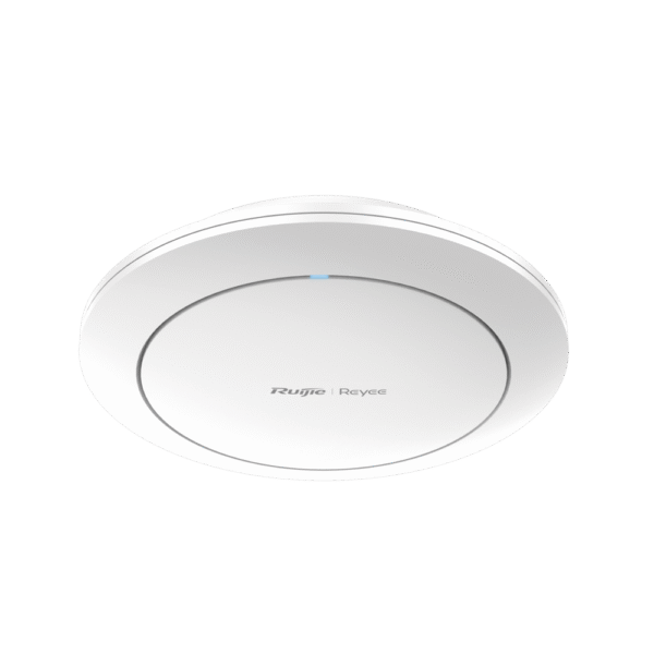 Punto de acceso Wi-Fi 6 de techo para interior 360°, doble banda, 2976 Mbps, hasta 512 usuarios, 1 puerto GE, diseño redondo, portal cautivo standalone, soporta Mesh