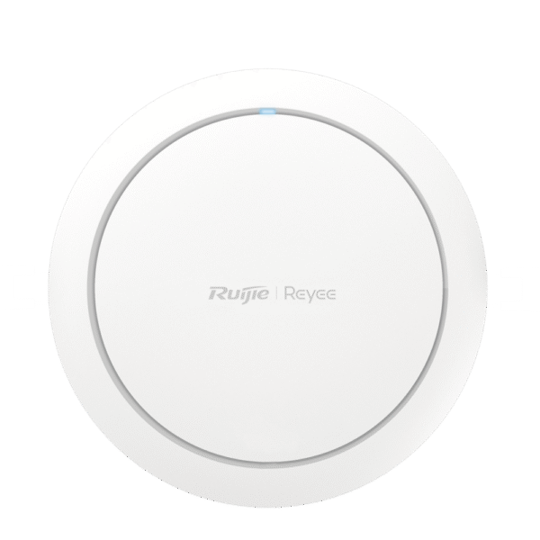 Punto de acceso Wi-Fi 6 de techo para interior 360°, doble banda, 2976 Mbps, hasta 512 usuarios, 1 puerto GE, diseño redondo, portal cautivo standalone, soporta Mesh