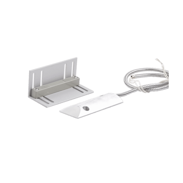 Contacto magnético para piso uso rudo con 55cm de cable blindado / GAP 75mm / Placa de montaje de "L".