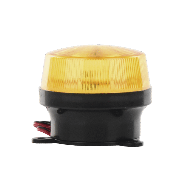 Mini estrobo color Amber con montaje de pestaña.