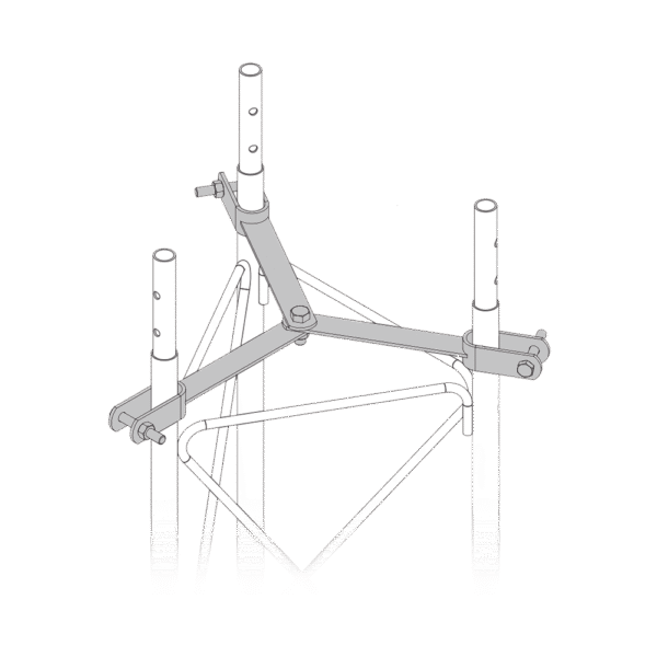 Brida para sujeción de retenida compatible con tramos STZ45G, Galvanizado por Inmersión en Caliente.