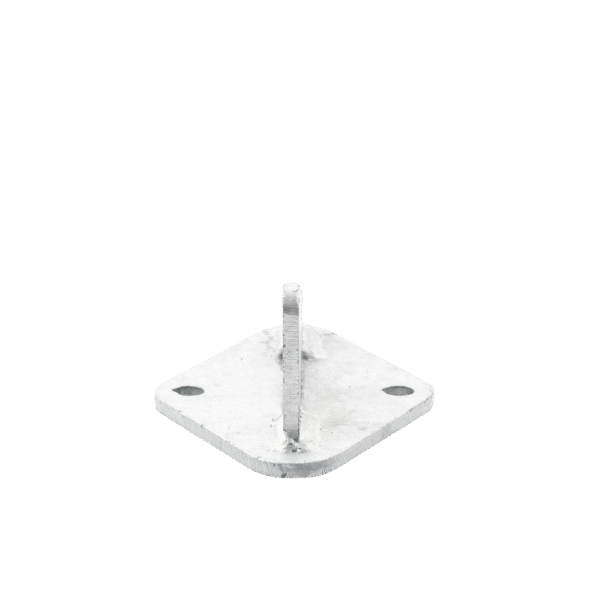 SLMANG2G-AD-1-l Ancla Aleta de 3 Orificios con 2 Puntos de Fijación. Uso en Fijación de mástiles. Galvanizado por Inmersión en Caliente.