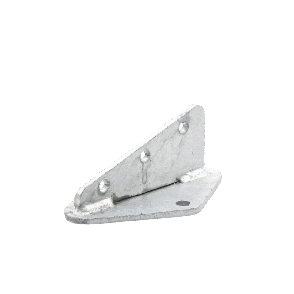 SLMANG2G-AD-3-l Ancla Aleta de 3 Orificios con 2 Puntos de Fijación. Uso en Fijación de mástiles. Galvanizado por Inmersión en Caliente.