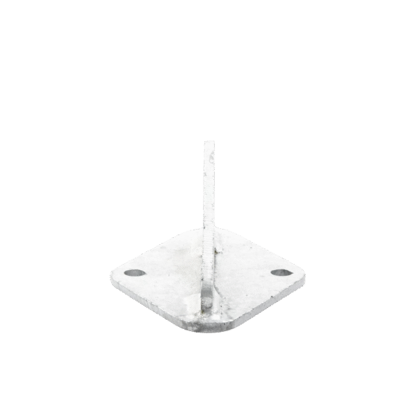 SLMANG2G-AD-4-l Ancla Aleta de 3 Orificios con 2 Puntos de Fijación. Uso en Fijación de mástiles. Galvanizado por Inmersión en Caliente.