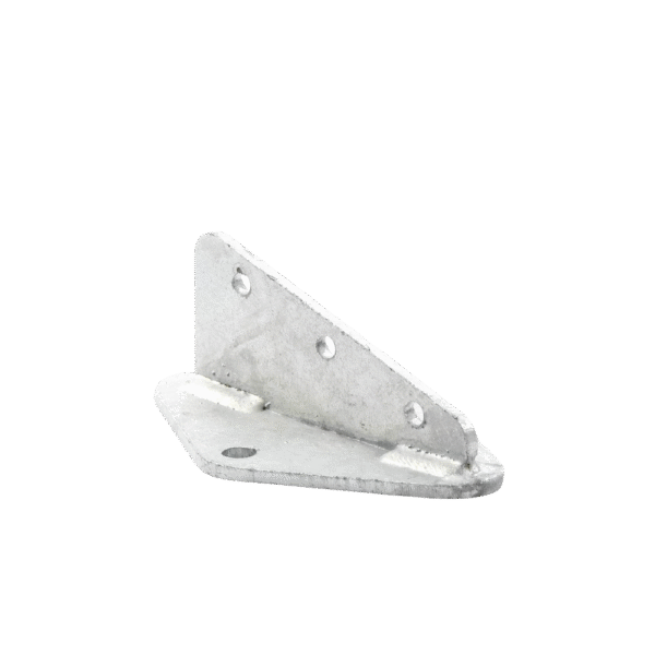 SLMANG2G-AD-5-l Ancla Aleta de 3 Orificios con 2 Puntos de Fijación. Uso en Fijación de mástiles. Galvanizado por Inmersión en Caliente.