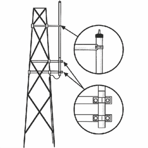 SMK450HD-l Kit para Montaje Lateral en Torre, Antenas UHF Serie HD Hustler