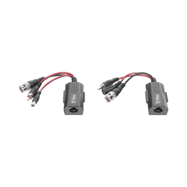 Kit de transceptores activos, envía alimentación 12V/24VCD/AC, video y audio a una distancia de hasta 150 m en 4K para aplicaciones de video por UTP Cat 5e / 6 en alta definición.