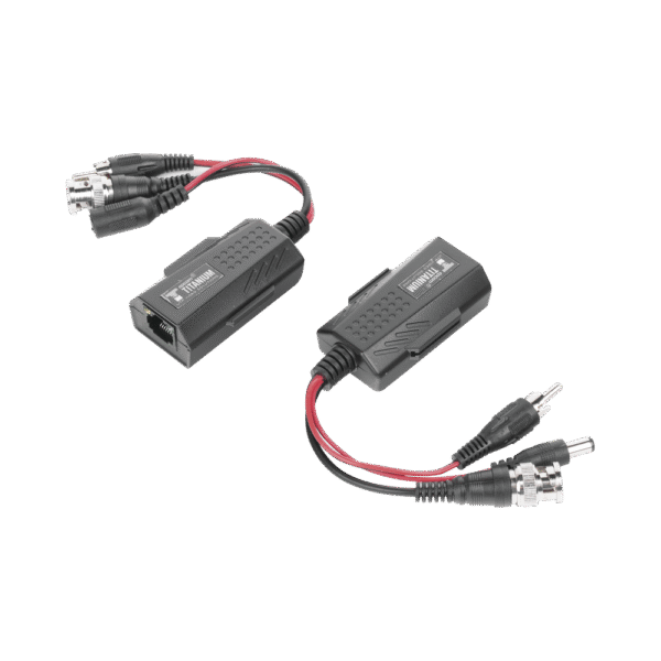Kit de transceptores activos, envía alimentación 12V/24VCD/AC, video y audio a una distancia de hasta 150 m en 4K para aplicaciones de video por UTP Cat 5e / 6 en alta definición.
