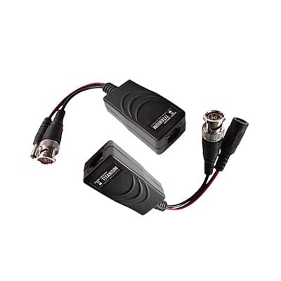 TT101PVTURBO Kit de transceptores activos TURBO HD. Convierte 36/24 Vcd a 12 Vcd regulados, a través de cable UTP Cat5e / 6. Transmision de 200 m en 3K