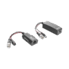 Kit de transceptores activos TURBO HD. Convierte 36/24 Vcd a 12 Vcd regulados, a través de cable UTP Cat5e / 6. Transmision de 200 m en 3K