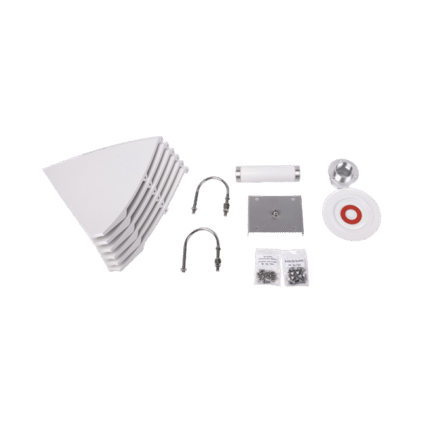Antena direccional para C5x, Doble polaridad 45 ° y 90 °, 4.9 - 6.5 GHz, 2 ft, Ganancia de 30 dBi, Montaje incluido