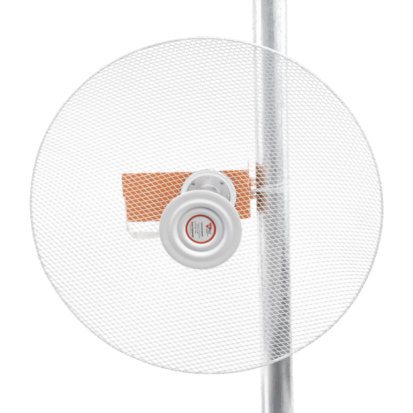 Antena direccional de alta resistencia la viento, Ganancia de 34 dBi, frecuencia (4.9 - 6.5 GHz), Conectores SMA, Polarización doble, incluye montaje para torre o mástil