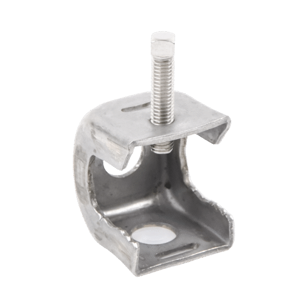 Adaptador de sujetadores de presión. Instalación en torre de ángulo o tubular