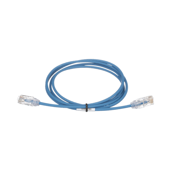 Cable de Parcheo TX6, UTP Cat6, Diámetro Reducido (28AWG), Color Azul, 5ft