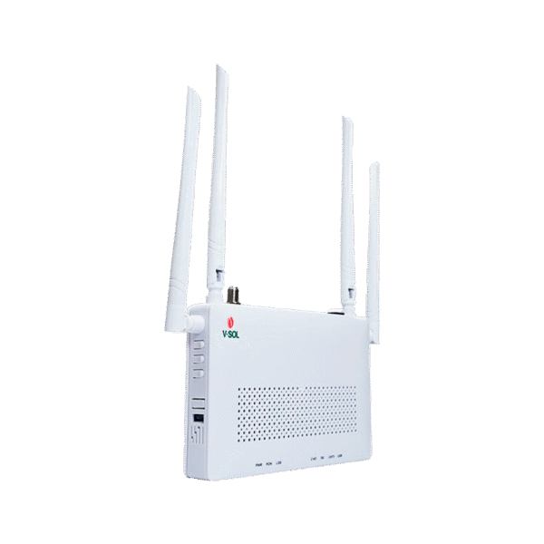 ONU Dual G/EPON con Wi-Fi AC + 4 puertos Gigabit + 1 Puerto SC/UPC + 1 Puerto CATV, Hasta 1200 Mbps