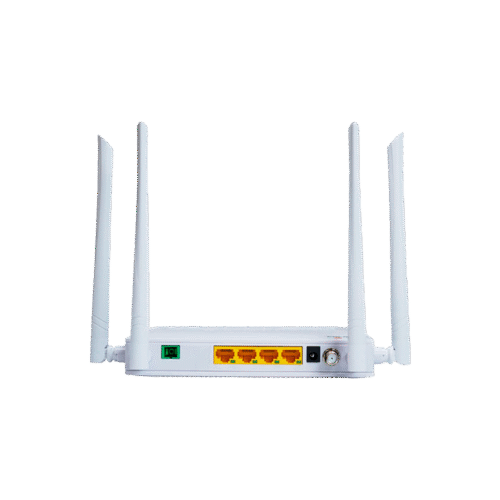 ONU Dual G/EPON con Wi-Fi AC + 4 puertos Gigabit + 1 Puerto SC/UPC + 1 Puerto CATV, Hasta 1200 Mbps